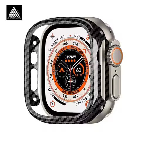 For Apple Watch Ultra 1 2 49mm Forged /3k Glossy /Matte Real Carbon Fiber Case for iWatch S7 S8 S9 S