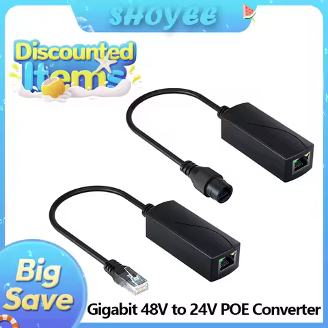 Gigabit PoE 48V to 24V PoE Converter, RJ45 Port Output 24V/1A, IEEE802.3af/at for Passive 24V Device