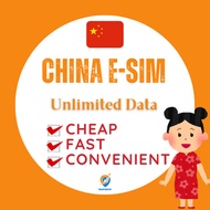 Cheap China eSIM Unlimited data 4G High speed 1~30 days SIM Card China 中国流量卡 中国e-sim