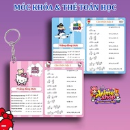 Mathematics Keychain, Math Formula Printed on 2 Sides, Sturdy and Sturdy, Used as a Study Gift Hangi