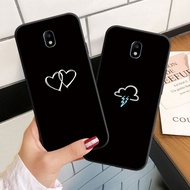 Case For Samsung J3 J5 J7 2015 2016 2017 Pro Plus J7+ Silicoen Phone Case Soft Cover Black Love