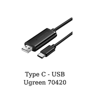 Cáp truyền dữ liệu 2 máy tính từ cổng USB-C sang cổng USB 2.0 Datalink Ugreen 70420 (dài 2m) - Hàng 
