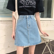 Jeans Skirt Fashion A-Line High Waist 6541