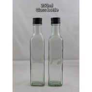 [24pcs] 250ml Square Glass bottle /honey bottle/botol kelulut/botol kaca madu tualang+FREE PVC SEAL 