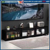 Transparent TV Console Cabinet Black TV Cabinet with Flip Door Home Coffee Table Side Table Table Top Cabinet