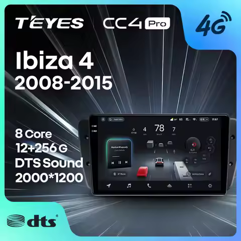 TEYES CC4 PRO for SEAT Ibiza 6J 4 2008–2015 CarPlay Android Auto 2DIN Car Radio Multimedia Stereo