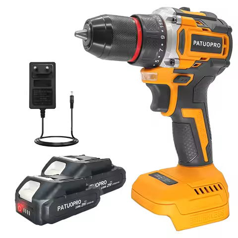 10MM Electric Drill 23 Torque Brushless Arlable Speed Rechargeable Drill Screwdriver Household Power