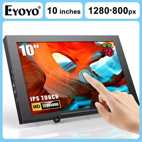 EYOYO Portable Touch Screnn Monitor 10 Inch 1280x800 IPS External Display VGA USB Port For Laptop Co