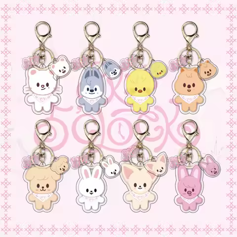 Straykids Cartoon Anime SKZoo New Acrylic Keychain Backpack Accessories Star Peripheral Gifts Fan Gi