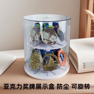 Sports Medal Dustproof Rotating Display Box Marathon Running Medal Display Stand Honor Medal Storage