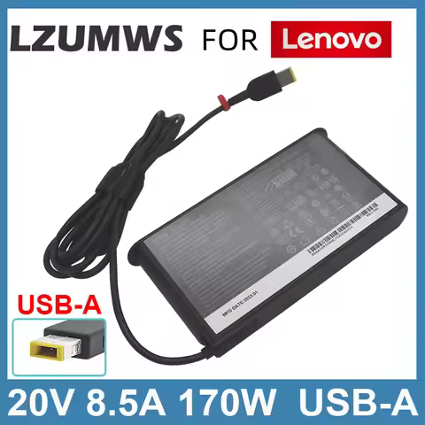 20V 8.5A 170W USB-A PIN Laptop Adapter Charge Power For Lenovo Y7000 Y7000P R720-15 ADL170SLC3A W540