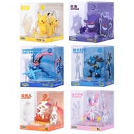 Original Pokemon Figures Box  Figurine Pikachu Gengar Sylveon Greninja lucario Anime Model Pocket Mo