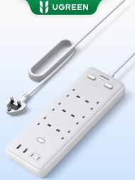 Ugreen PD65W 10 in 1 USB A, USB-C, AC Ports, Fast Charging Extension Socket with 2m Cord for iPhone 
