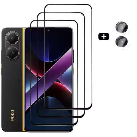 Pelicula Poco X7 X6 X5 Pro Front Tempered Glass For Xiaomi Poco F6 M5S M6 Pro 4G Screen Protectors P