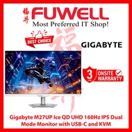FUWELL - Gigabyte M27UP UHD 160Hz IPS Dual Mode Monitor with USB-C, Speakers and KVM [3 Years Local 