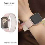 FENKAN | Dây Đeo Đồng Hồ Silicone Từ Tính Màu Đen cho Apple Watch Series 10/9/8/7/6/5/4/3 SE và Ultr