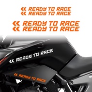 READY TO RACE Logo Reflective Sticker Motorcycle Accessories Motor Scooter Motorbike Body Decorative