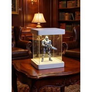 Figure Box Diecast Box Led/ RGB mahogany wood/ 9x9x9 cm/ varnished/