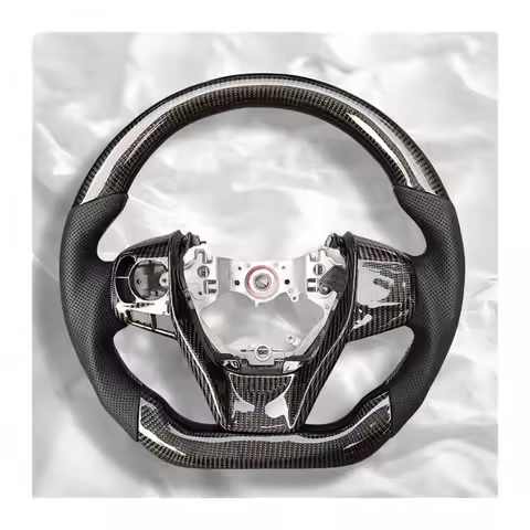 Customized Carbon Fiber Leather Steering Wheel Car Interior Accessories for Toyota NOAH VOXY 70 80 9