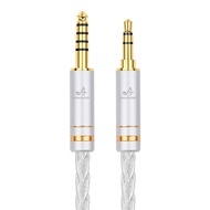 HIFI 4.4mm Balanced to 3.5mm Audio cable Pure Silver 4.4 to 3.5 Aux Upgrade Cable For WM1A/1Z PHA-1A