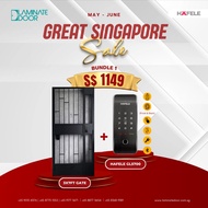 Mild Steel Gate and Digital Gate Lock Bundle - Great Singapore Sale 2024