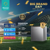 Hisense Kulkas Mini Bar Kulkas 1 Pintu - RR58D4IGN (Refrigerator) Lemari Es Portable  - Silver 【Net 
