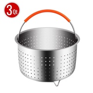 【Worth-Buy】 304 Stainless Steel Steamer Basket Instant Pot Accessories for 3/6/8 Qt Instant Pot Pressure Cooker with Silicone Covered Handle