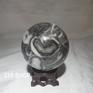 Shell Jasper Crystal Sphere/Thousand Eyes Sphere /Fossil Sphere /贝化玉球/千眼石球 – 69mm