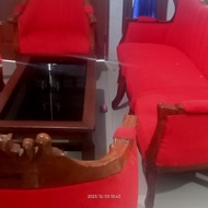 sofa tamu meja kursi kayu jati bekas bagus