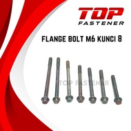 MESIN HIJAU FLANGE GREEN 8 KEYBolt 6x50 6x60 6x70 6x80 6x90 6x100 CVT ENGINE BLOCK CALTER BOLT 6MM M