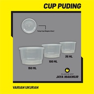 Pudding Cup 100 Plastic CupML Cup Cake Cup Pudding Cup with Thinwall Lid - 25 Pcs