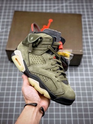 Travis Scott x Air Jordan 6 'Medium Olive' TS聯名口袋軍綠鬼臉籃球鞋 香港現貨 多尺碼可選