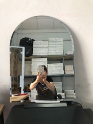 GƯƠNG BALE TREO TƯỜNG NHÀ TẮM VIỀN TRÒN KT 45 x 60cm KÈM PAS GƯƠNG