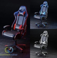 東西物聚 - 包安裝送貨黑紅/黑藍/黑白升降扶手電競椅電腦椅
