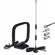 Magnetic Base Fm Radio Antenna And Am Radio Bluetooth Loop Stereo Indoor Home Hd Digital Antenna For Fm Receiver