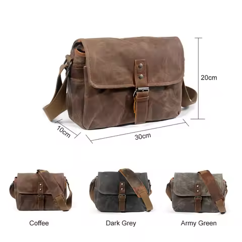 Waterproof Camera Case Retro Canvas Cowhide Shoulder Bags For Fujifilm XT30 XT20 XT10 XT4 X-T3 XE3 X
