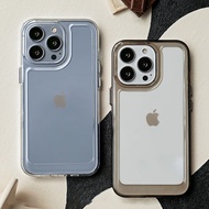 เคสโทรศัพท์มือถือ แบบใส กันกระแทก สําหรับ iPhone 15 Pro Max 14 Pro Max 13 Pro Max 12 Pro Max 11 Pro Max XS Max XR X 7+ 8 14 Plus SE 2022 2020 กรณี เคสโทรศัพท์ เคสใส เคส TPU เคสใสไอโฟน แบบนิ่ม