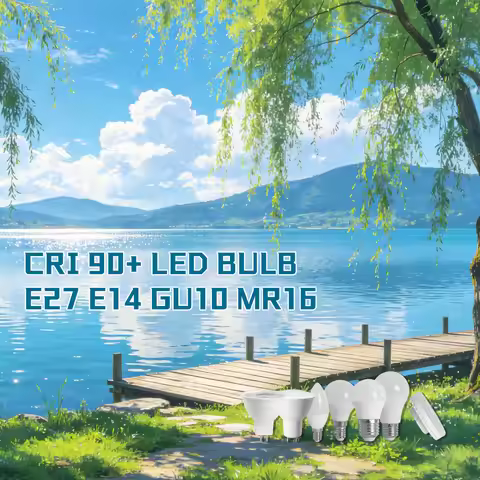 1-12PCS CRI90+ E27 GU10 MR16 GX53 LED Bulb AC100-240V Power 7W 10W 15W 18W Soft Light 4000K for Stud