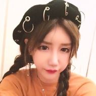 Beret Hat Ring 06070188 Beret Hat/ Korean Beret Hat Wool Painter Hat/