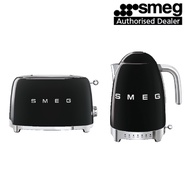 Smeg Breakfast Set Kettle KLF04BLUK + Toaster TSF01BLUK (Black)