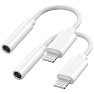 [Apple MFi Certified] Lightning to 3.5 mm Headphone Jack Adapter, 2 Pack for iPhone 3.5mm Headphone/