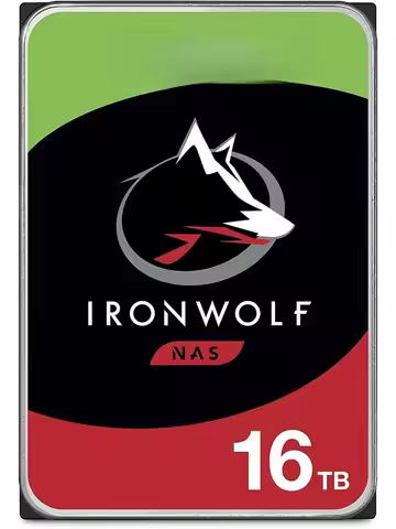 IronWolf 16TB NAS Internal Hard Drive HDD – CMR 3.5 Inch SATA 6GB/S 7200 RPM 256MB Cache for Raid Ne