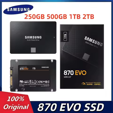 Original SAMSUNG 870 EVO 2.5'' SSD 250GB 500GB 1TB 2TB Internal Solid State Drive Storage Disk For L