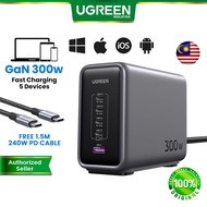 UGREEN 300W USB C Wall Charger 5 Port GaN Adapter Quick Charge Macbook Pro iPad Air iPhone 17 16 Pro
