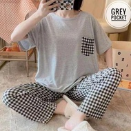 Baju tidur wanita jumbo setelan celana panjang / piyama wanita bigsize pm
