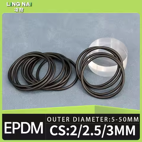 EPDM O-ring CS2/2.5/3mm OD5-50mm Waterproof and Wear-resistant Black O-ring sealing washer wholesale