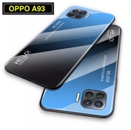 [ส่งจากไทย] Case OPPO A93 เคสกระจกสองสี เคสเงาไล่สี ขอบนิ่ม TPU CASE เคสออฟโป้ Oppo A93 สีกระจกเทมเปอร์ปลอกแก้วฝาหลังกันชน
