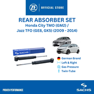 SACHS Shocks Absorber Rear Set Honda City TMO / Jazz TFO GM2 - (2009 - 2014) | 316 338