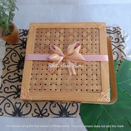 ( R25) GOLD CARVED RIBBON SMOKE BASKET 20x20cm 25x25cm 30x30cm (Part 1) | SHIPPING BOX | FOOD BOX PA