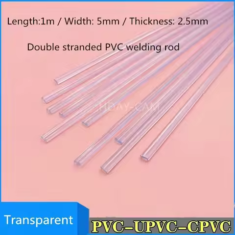 5pcs Transparent PVC plastic welding rod UPVC CPVC pipe sheet Hose welding wire Polyvinyl chloride r